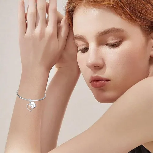 Miniatura 62 de PROESS Dije para padre, madre e hija, pulsera de plata de ley para pulseras, regalos de cumpleaños, día de San Valentín, para hija, madre, amante