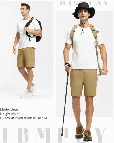 Miniatura 7 de TBMPOY Pantalones cortos de senderismo para hombre de 7 pulgadas 9 pulgadas, de secado rápido, atléticos, gimnasio, deportes al aire libre, 3
