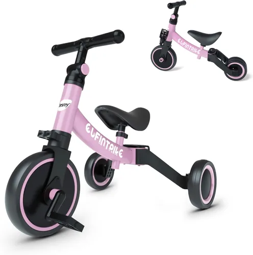 Miniatura 12 de besrey Bicicleta 5 en 1 para niños de 1 año a 4 años, triciclo para niños pequeños, triciclo para niños, juguetes para niños y niñas, entrenamiento