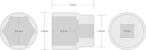 Miniatura 2 de TEKTON - Dado de encastre (pulgada)