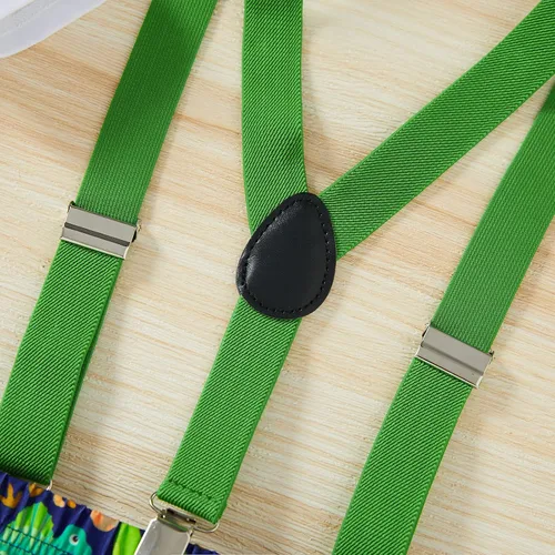 Miniatura 7 de Conjunto de ropa de manga corta con tirantes ajustables en la espalda en Y para bebés y niños