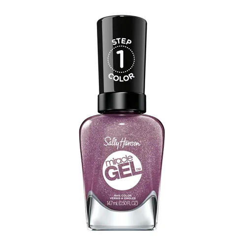 Sally Hansen Miracle Gel™, Metro Midnight, Fórmula de larga duración, tipo gel, sin necesidad de lámpara UV, esmalte de uñas púrpura 564 Metro