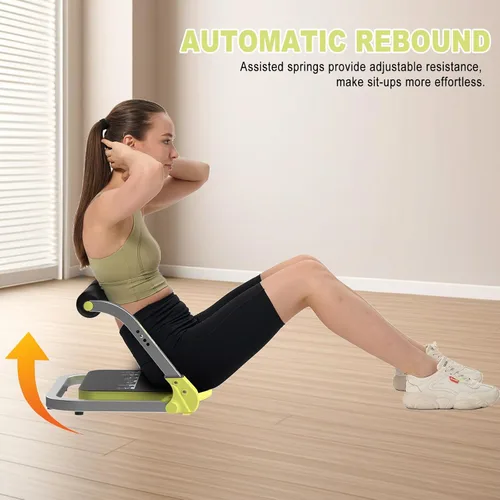 Miniatura 2 de HOTSWEAT Equipo de entrenamiento abdominal, máquina de abdominales ajustable para entrenamiento de estómago, máquina de abdominales plegable, Rojo