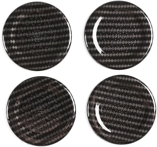 Miniatura 6 de YIWANG ABS cubierta del micrófono del techo del coche decoración pegatinas para Land Rover Defender 110 2020-2022 Auto Accesorios (fibra de carbono)