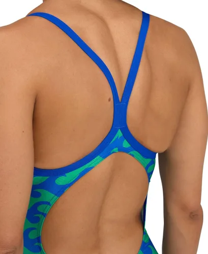 Miniatura 3 de ARENA Performance Ride The Wave - Traje de baño de una pieza para mujer con espalda descendente ligera MaxLife