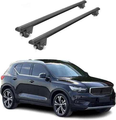 Miniatura 14 de OMAC Barras transversales para portaequipajes para Volvo XC40 2018 a 2023, 165 libras, plateadas, aerodinámicas, 2 piezas