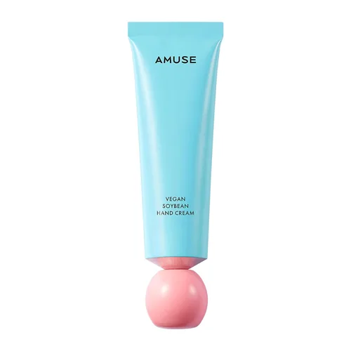 Amuse SEOUL Crema de manos de soja vegana (PLEASURE) 1.7 fl oz - Almizcle fresco limpio, suave, suave, cremoso humectante de manos, no grasa,