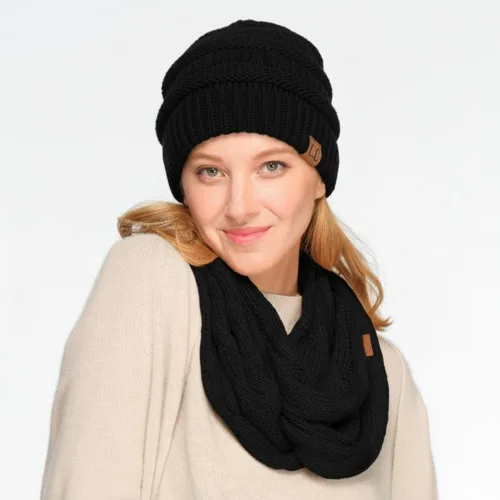 Miniatura 16 de C.C Trendy Warm Chunky Soft Stretch Cable Knit Beanie