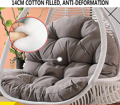 Miniatura 5 de GARCAN Cojín colgante para silla de huevo, cojines gruesos para silla de huevo para exteriores, cojín suave para silla de columpio de huevo, cojines