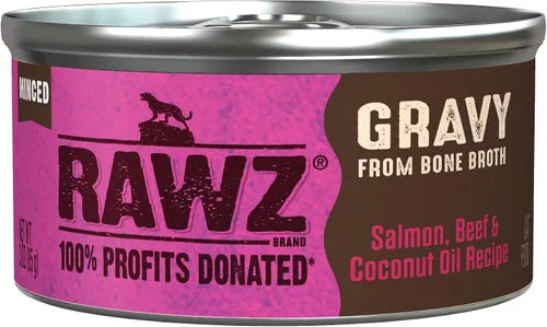 Miniatura 2 de Rawz Natural Premium - Alimento enlatado picado para gatos en salsa de caldo de huesos, hecho con ingredientes reales de carne sin BPA y encías