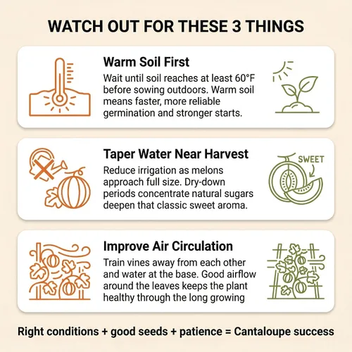 Miniatura 5 de 50 Hale's Best Cantaloupe Seeds for Planting - Sweet Aromatic Heirloom, Non-GMO, USA Grown by RDR Seeds