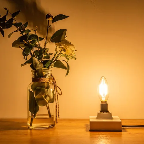Miniatura 6 de Beonllay - Bombillas LED de casquillo de candelabro E14 con base europea, 25 W de equivalencia, 110 V, 2700 K, luz blanca cálida, bombillas LED E14