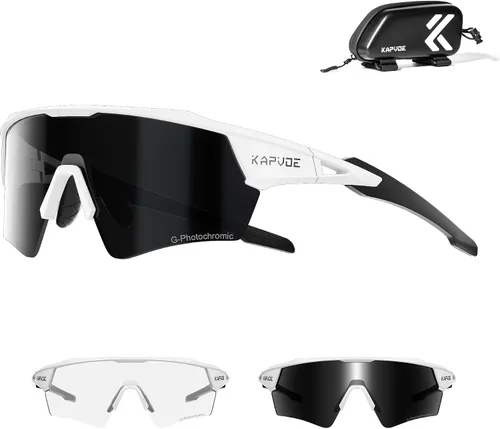 Miniatura 16 de KAPVOE Gafas de ciclismo fotocromáticas para hombres y mujeres, gafas de sol deportivas con protección UV, gafas de bicicleta de montaña, MTB