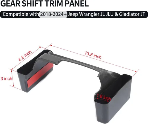 Miniatura 7 de JWWY - Caja de almacenamiento para palanca de cambios compatible con consolas centrales y organizadores de maletero para Jeep Wrangler JL JLU