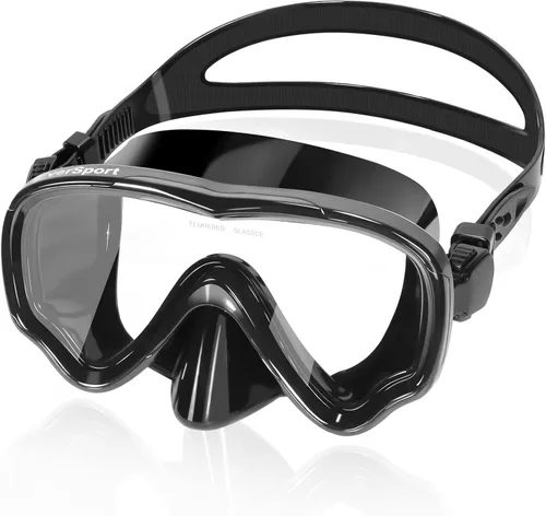 EverSport Gafas de natación para adultos con cubierta para la nariz, máscara de buceo transparente antivaho amplia visión sin borrosidad para
