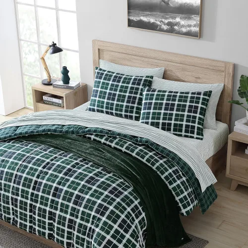 Miniatura 2 de Nautica - Juego de funda de edredón tamaño individual, ropa de cama de microfibra suave reversible con funda a juego, juego de ropa de cama a