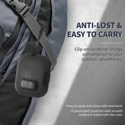 Miniatura 7 de Funda para AirPods Pro 3 con cerradura, textura de piel TPU duradera, antipérdida y a prueba de golpes, accesorios con kit de limpieza en llavero