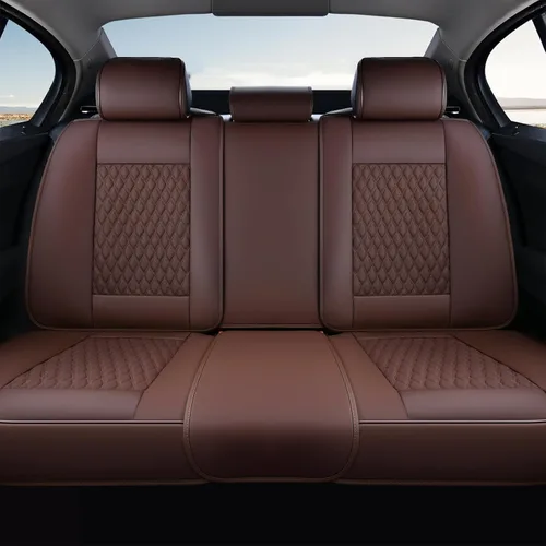 Miniatura 53 de Coverado Juego completo de fundas de asiento de automóvil, fundas de asiento de piel de napa para automóvil, protector de asiento de automóvil
