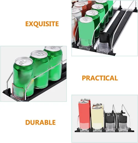 Miniatura 4 de Zerodeko Bebidas Bebidas Estante Botella Deslizante Organizador Tienda Empujador de Bebidas Máquina Vendedora+Máquinas Empujador de Bebidas Máquina