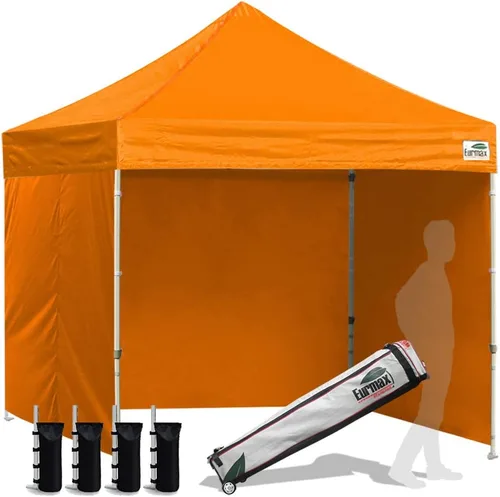 Miniatura 45 de Eurmax Tienda de campaña desplegable de 8 x 8 de Estados Unidos, con bolsa rodante patentada sin puntas, 4 paredes extraíbles con cremallera, toldo