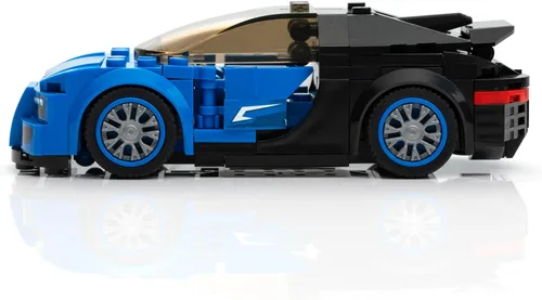 Miniatura 3 de Conjunto de bloques de construcción de coche de carreras Bugatti de Block Builder (237 piezas). Bloques de construcción de coches de carreras
