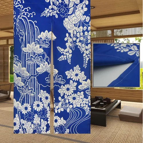 Miniatura 12 de LIGICKY Cortinas Noren estilo japonés para puerta, gruesas, largas, impresas, tapices colgantes para decoración del hogar, 33.5 x 47.2 pulgadas