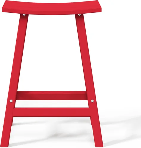 Miniatura 8 de WestinTrends Malibu - Juego de 2 taburetes para sillín para exteriores/patio, 24 alturas, color rojo