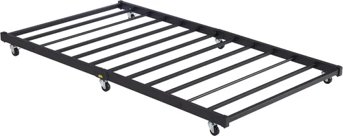 Miniatura 25 de VECELO - Marco de sofá cama de tamaño individual con soporte de listones de acero, cabecero, plataforma de cama para sala de estar, habitación