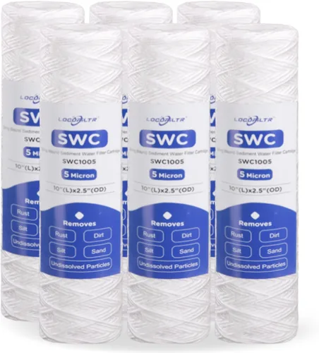 Whole House - Cartucho de filtro de agua para pozo de sedimentos de 5 micrones, 10 x 2.5 pulgadas, repuesto para W5W, WHKF-WHSW, RS5-DS, RS2-DS,