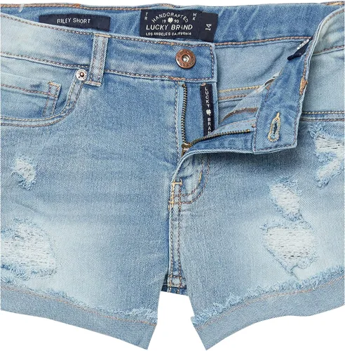 Miniatura 3 de Lucky Brand Girls' Cuffed Jean Shorts, Stretch Denim with 5 Pockets, Mid to High Rise Waist