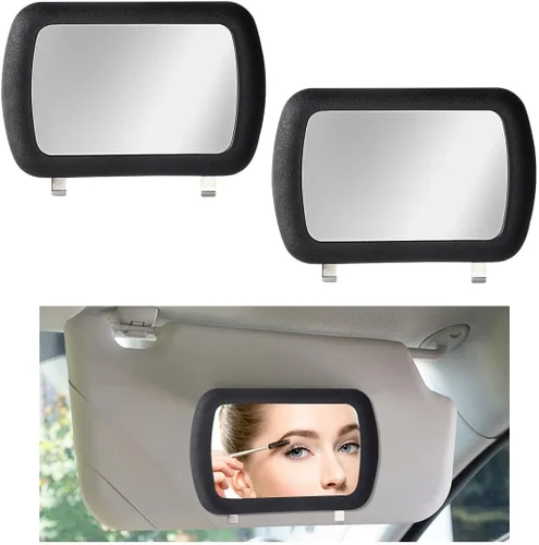 Miniatura 7 de povtii Espejo de Tocador para Parasol de Coche, Espejo de Maquillaje Automotriz con Clip y Protección Solar, Espejo de Tocador Cosmético Universal