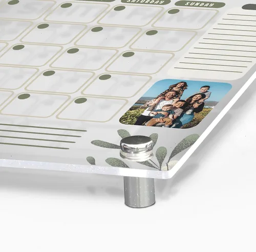 Miniatura 3 de Calendario de pared acrílico personalizado de 16 x 12 pulgadas, calendario acrílico personalizado para pared, calendario mensual personalizado