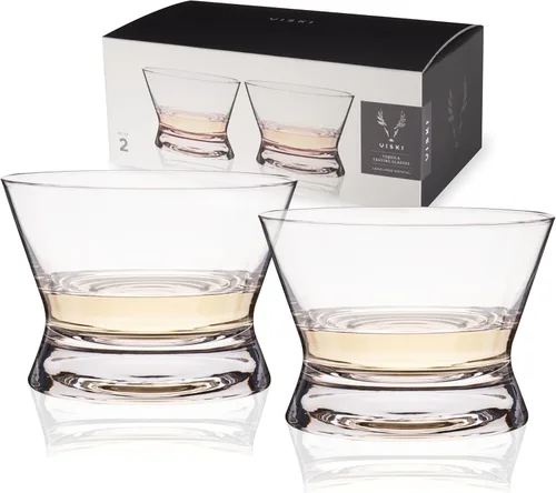 Viski Vasos de degustación de tequila de cristal, vasos de copa para mezcal, whisky, bourbon o bebidas puras, elegante juego de cristalería para bar
