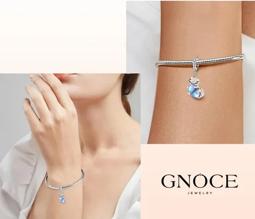Miniatura 7 de GNOCE Colgante de plata de ley 925 con diseño de lagarto abraza piedra lunar para mujer, regalo de joyería para mujeres, esposa, cadena