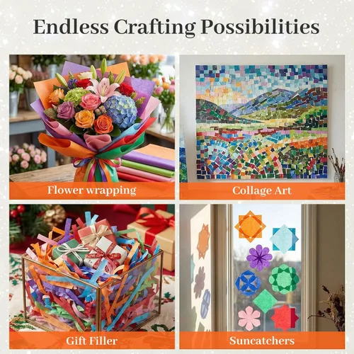 Miniatura 6 de Koogel 120 hojas de papel de seda a granel, papel de regalo de 20 x 14 pulgadas para bolsas de regalo de Navidad, manualidades, boda, fiesta