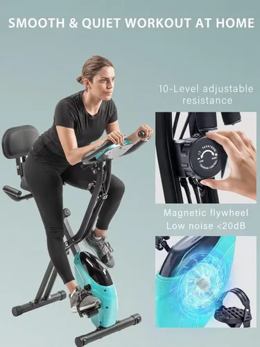 Miniatura 3 de Merax Bicicleta de entrenamiento para el hogar: bicicleta estática reclinada 4 en 1 y posiciones verticales de bicicleta de ciclismo