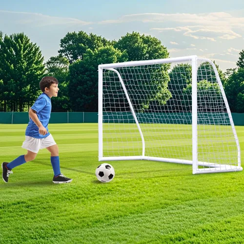Miniatura 2 de F2C Red de fútbol para patio trasero, marco de acero para niños, ayuda de entrenamiento de tiro portátil para adultos con bolsa de transporte