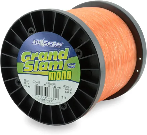 Miniatura 11 de HI-SEAS Grand Slam - Sedal de pesca de monofilamento, fuerte y resistente a la abrasión, en agua dulce y salada transparente, rosa, verde, azul Azul