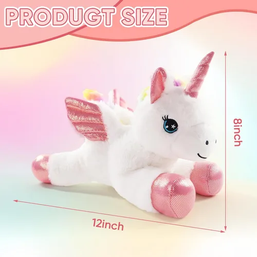 Miniatura 2 de Sew Butiful Unicornio de Peluche, 12 pulgadas/30 cm, Peluches Lindos para Niñas, Juego de Juguetes de Peluche de Unicornio para Cumpleaños, Juguetes