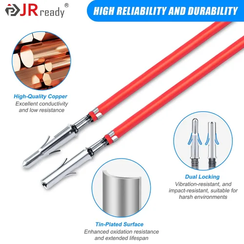 Miniatura 5 de JRready ST6556 MLX Kit de conector de pasador con herramienta extractora de pines Molex 0.250 in Potencia de alambre de paso .084 pulgadas