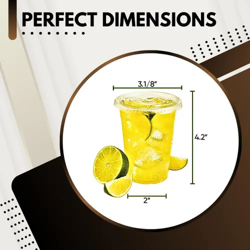 Miniatura 2 de Green Direct Vasos desechables de 12 onzas con tapas, vasos de plástico transparente con tapas, tazas de café helado para té Boba de burbujas, taza