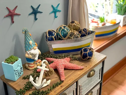 Miniatura 5 de Zeckos Juego de 2 macetas de metal galvanizado para barcos – Elegantes tinas de flores para interior y exterior – Abalorio marinero – Decoración