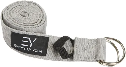 Miniatura 19 de Everyday Yoga Correa con anillo en D de metal, correa elástica duradera para yoga, pilates, flexibilidad y terapia física (6, 8, 10 pies)