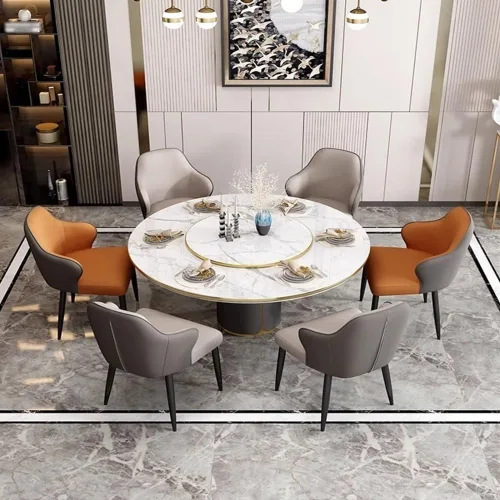 Miniatura 4 de Sillas de comedor, modernos sillones tapizados con respaldo para sala de estar, comedor, sillas para comedor (naranja)