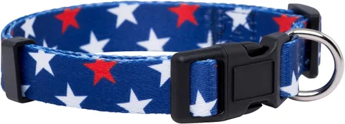 Miniatura 7 de Native Pup Collar de Perro con Bandera Americana - Rojo, Blanco y Azul - Collares Patrióticos para el 4 de Julio, EE.UU. - Ajustable para Perros