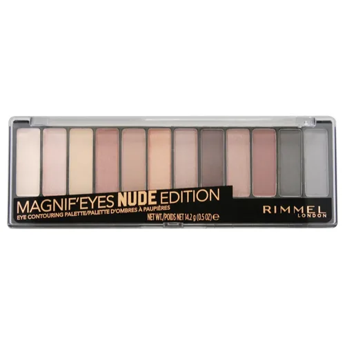 Miniatura 13 de Rimmel London Magnif'Eyes Paleta de sombras de ojos, 12 tonos, fórmula mezclable, versátil, 010, tormenta eléctrica, 0.5 onzas