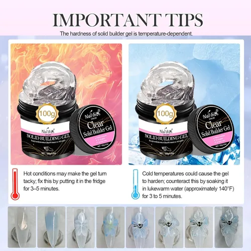 Miniatura 6 de NAILGIL - Gel 3D para arte de uñas, sin hemas, 3.53 oz de gel sólido constructor para esculpir las manos no pegajosas para extensiones, modelado