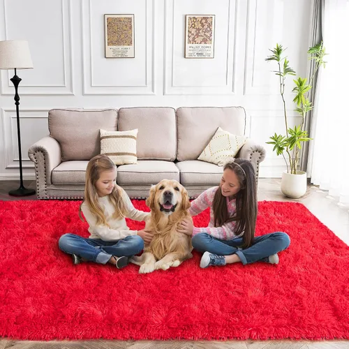 Miniatura 35 de Awaytail Alfombra Esponjosa Lavable 2x3 Pies, Pura Negra Alfombra para Silla de Escritorio Antideslizante, Alfombra Supersuave para Niños