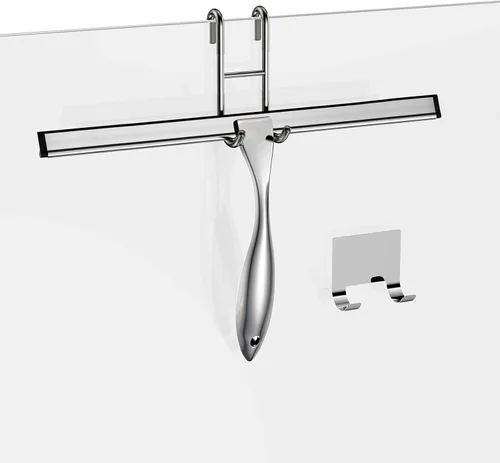 Miniatura 11 de Juego de escobilla de ducha de acero inoxidable de 14 pulgadas, escobilla multiusos para baño, puertas de ducha, espejos, azulejos y ventanas