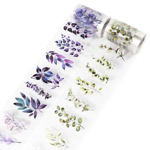 Miniatura 8 de Washi Tape - Cinta adhesiva decorativa de PET para álbumes de recortes, suministros de diario de basura, planificadores y manualidades (azul y rosa)